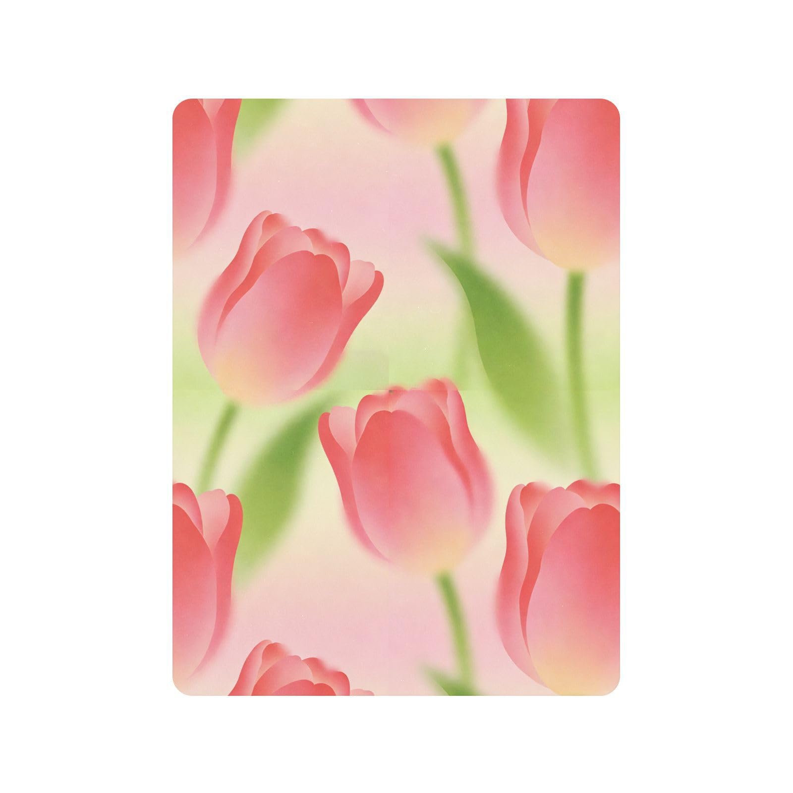 Sábanas para cuna de bebé con patrón verde de tulipanes rojos primaverales para niños y niñas, sábanas de algodón suaves y transpirables para decoración de guardería, 1 paquete de decoración para cuna