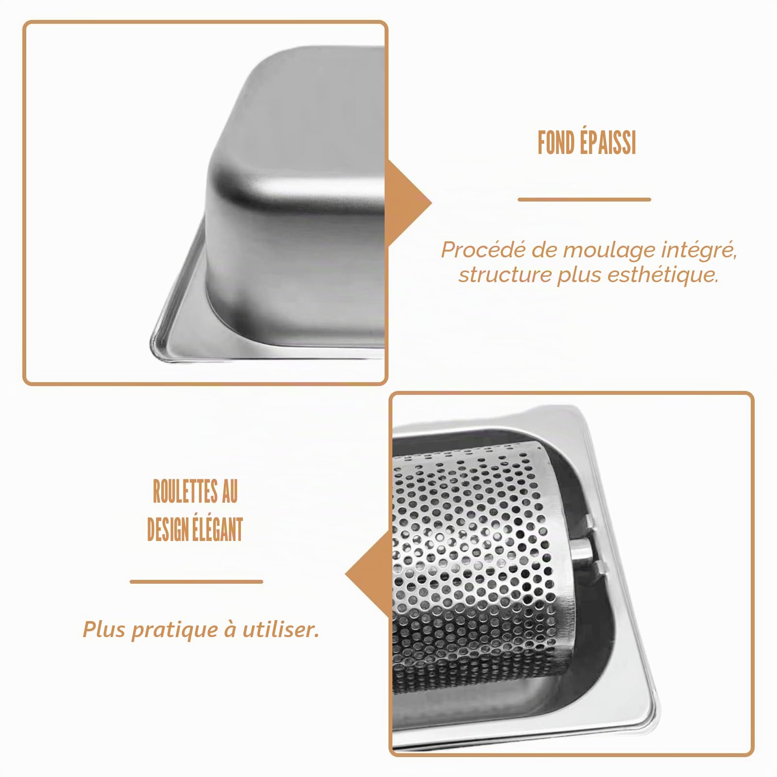 Diffuseur de beurre en acier inoxydable - Distributeur de beurre durable pour sandwich au pain - 1000 ml