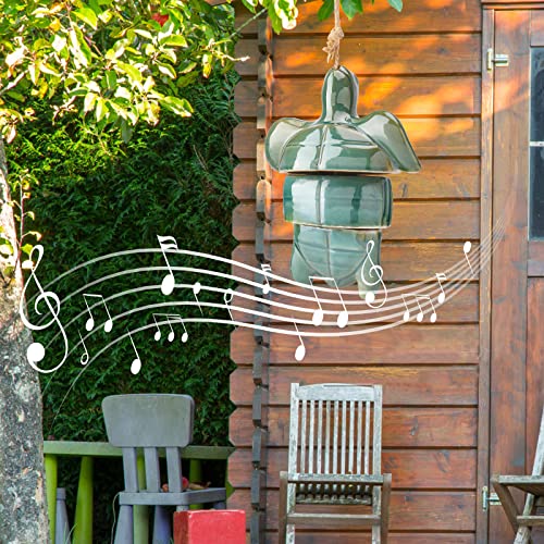 Ceramic Wind Chimes For Outside, Turtle Wind Chime Outdoor Memorial Windchime With Soothing Melodic Tones Sympathy Gift Garden Patio Balcony And Home Decor #TOP6