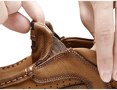 Miniatura 5 de YONGJIA Mocasines clásicos de cuero para exteriores, antideslizantes, ligeros, transpirables, zapatos casuales para senderismo