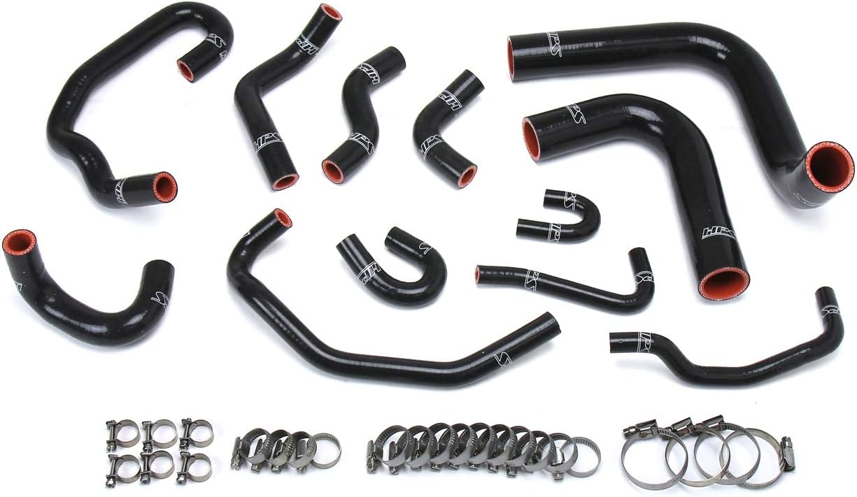 HPS Performance 57-1654-RED Red Silicone Radiator and Heater Hose Kit Coolant