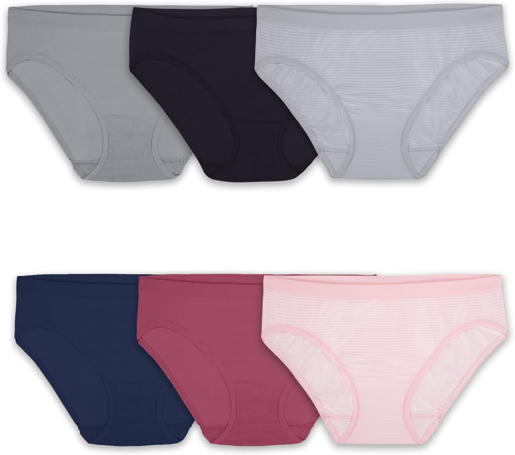 Women's No Show Seamless Underwear, Amazing Stretch & No Panty Lines, Available in Plus Size