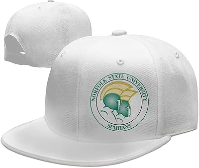 Norfolk A State University Logo Baseball Caps Unisex Flat Brim Baseball Cap Hat White