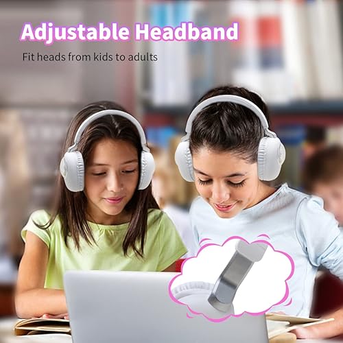 Miniatura 3 de Auriculares inalámbricos con luces LED, auriculares Bluetooth para niños y niñas para la escuela, viajes, teléfono, Kindle, pc, TV, MP3, tableta,