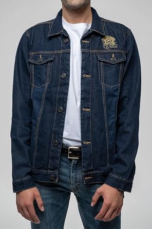 Men's Queen Classic Crest (Back Print) Denim Jacket Denim