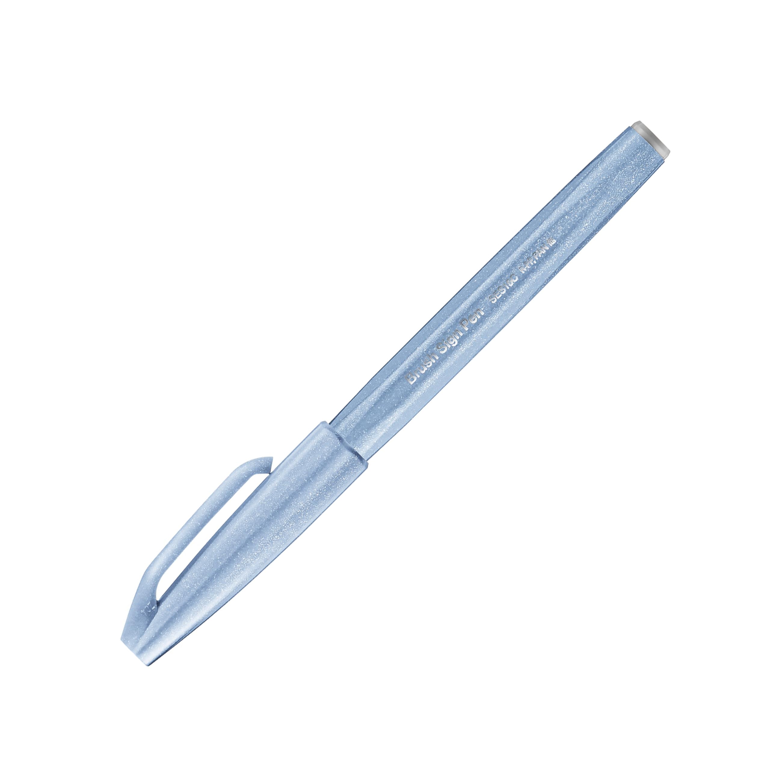Pentel Brush Sign Pen Grey/Blue