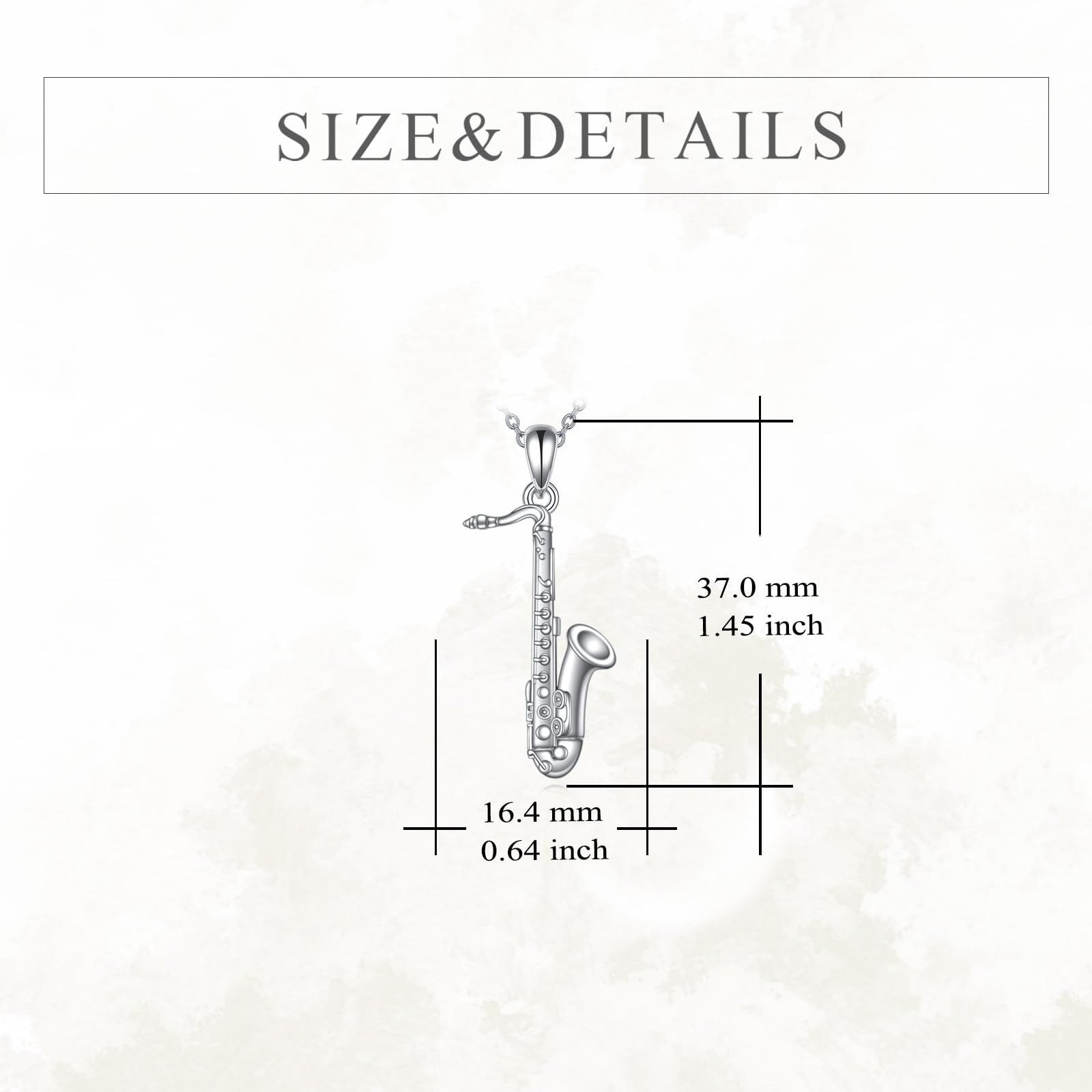 YFN Musikinstrument Kette 925 Sterling Silber Musik Liebhaber Anhänger Halskette Schmuck Geschenke für Damen Herren