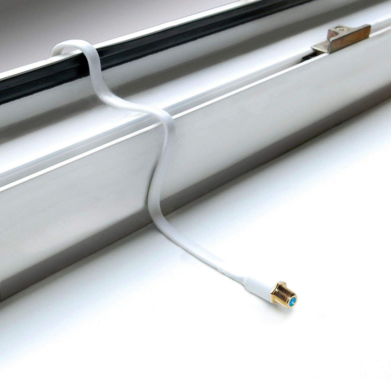 2 Cavi SAT Piatto 31.8 Cm Connettore F Femmina - Per TV Satellite, Videosorveglianza, Ultra Sottile 0.25mm - Foto 5