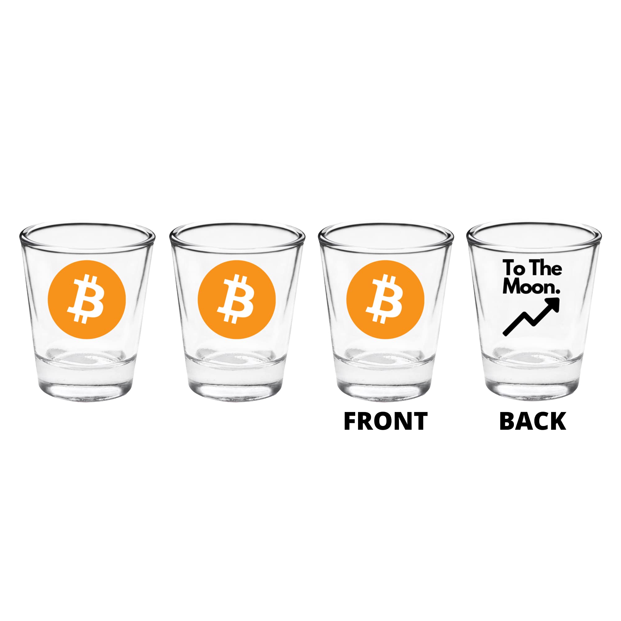 TIPSY UMBRELLA “BITCOIN TO THE MOON” Funny (1.75 oz) Collectible shot glass  / Crypto Currency Gifts (1) : Amazon.sg: Home