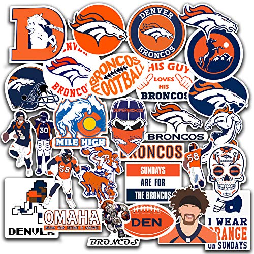 Stickers Pack Denver Vinyl Broncos Stickers Pack of 32 pcs