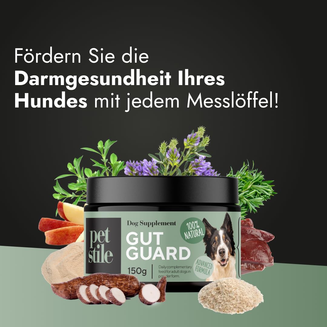 Gut Guard Verdauungsgesundheit Hunde Probiotika 150g, Probiotisches & Präbiotisches Pulver für eine gesunde Verdauung & Immunsystemstärkung (‎‎150 g (1er Pack))