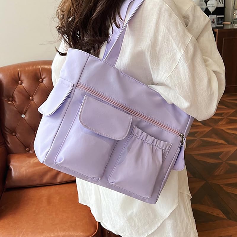 Bolso de hombro de gran capacidad con bolsillo externo: duradero, elegante y cómodo para uso diario y viajes miniatura 1
