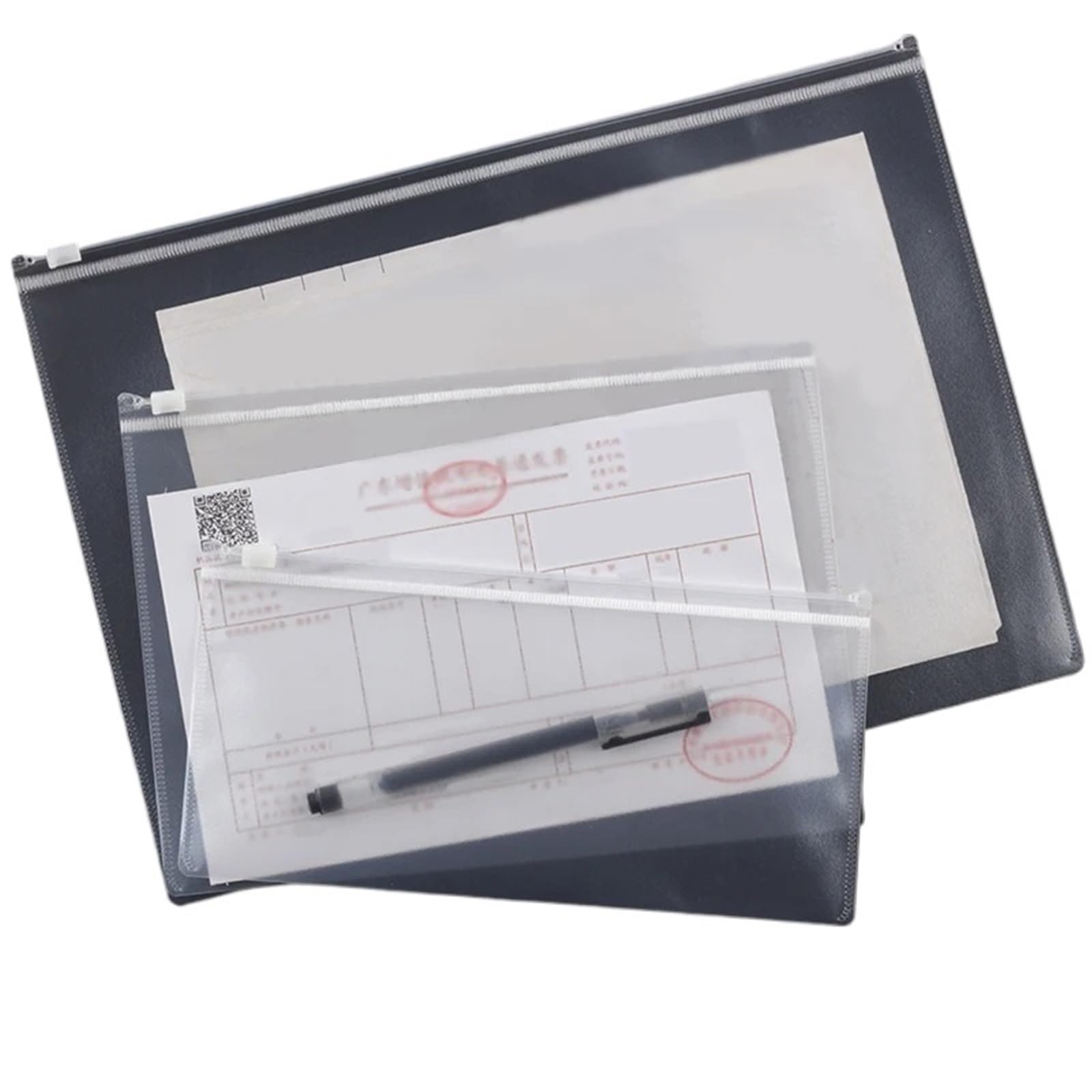 30 pezzi di sacchetti for documenti speciali for esami studenteschi A4A5A6, trasparenti, impermeabili, con cerniera, for viaggi lavoro, forniture for ufficio Per Ufficio(A4)