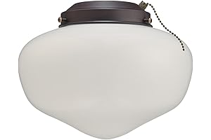 Lighting 7784600 Harbor Breeze Light Kit - Energy-Saving LED Schoolhouse Ceiling Fan Light