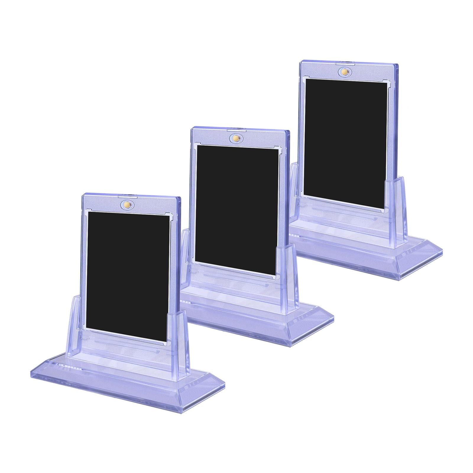 Shurhome Card Protectors with Stable Stand to Showcase Valuable Collectible Cards Clear Card Display Stand