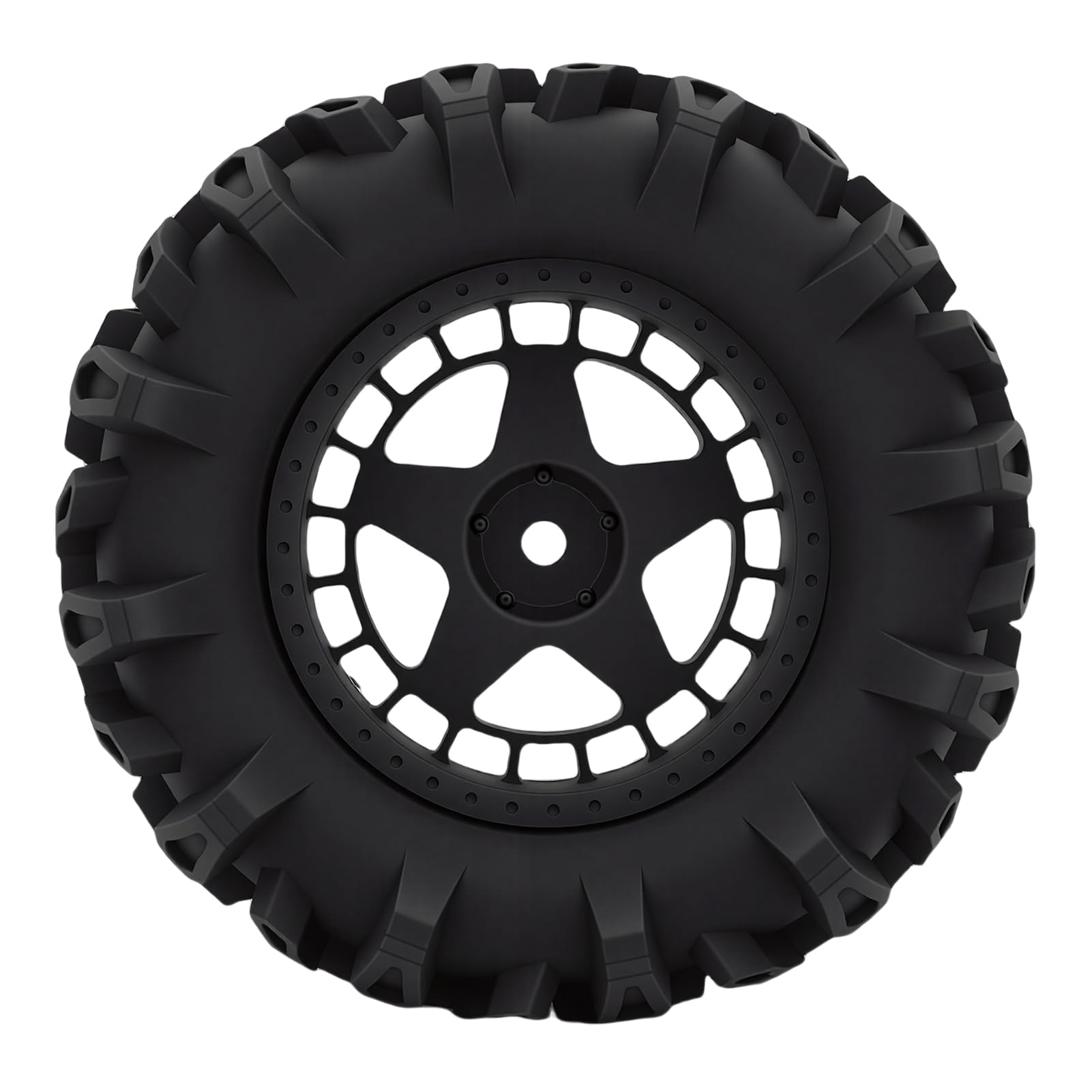 banapoy Set di 4 Pneumatici per Ruote RC, Ruote e Pneumatici per Auto Cingolate Fuoristrada RC, Diametro 90 Mm, per Camion Buggy Scala 1/14 1/16, per HSP 94186, 16208, 16209, 16210