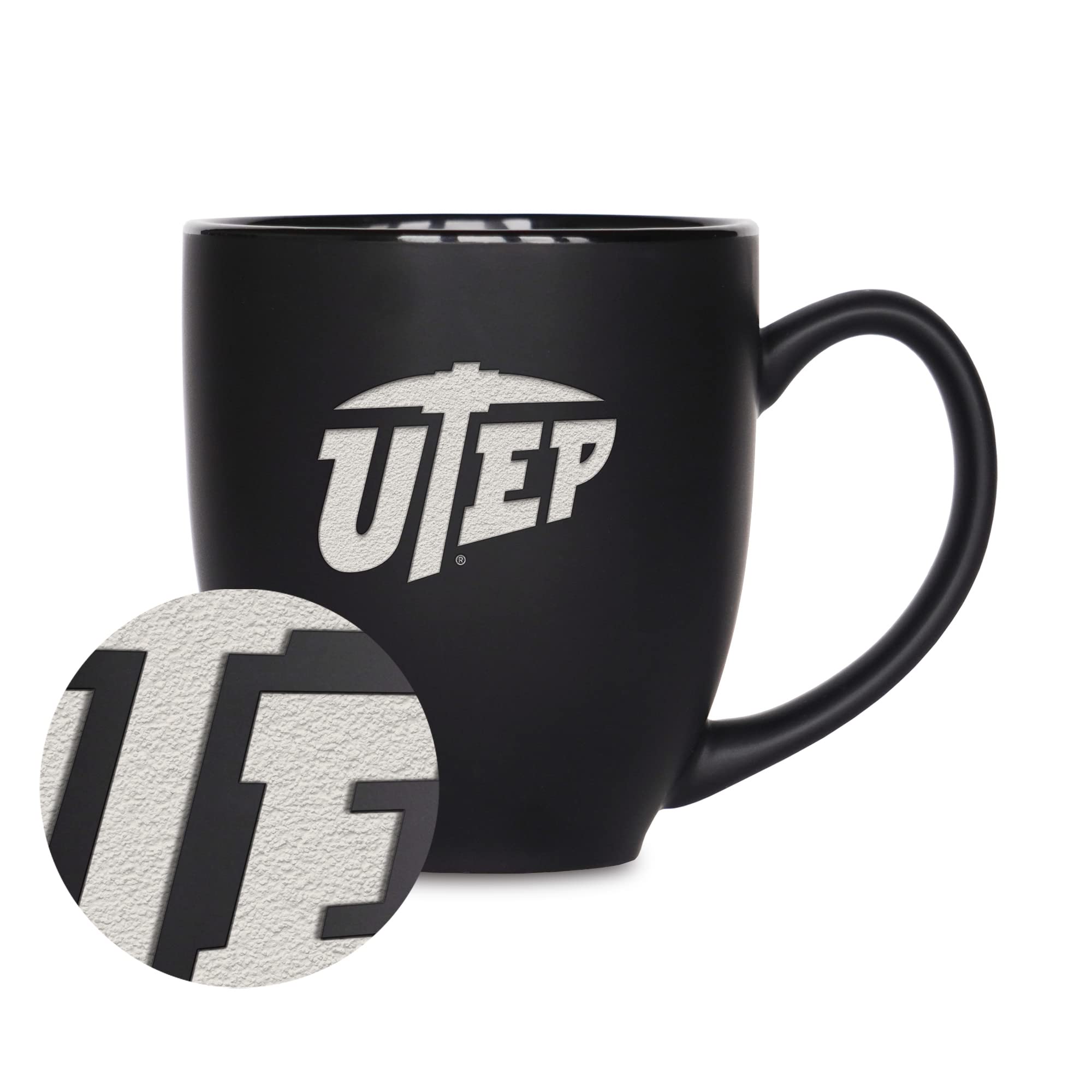 Rico IndustriesNCAA 15oz Matte Black Bistro Mug - For Hot or Cold Drinks - Team Logo Etched For Unique Feel