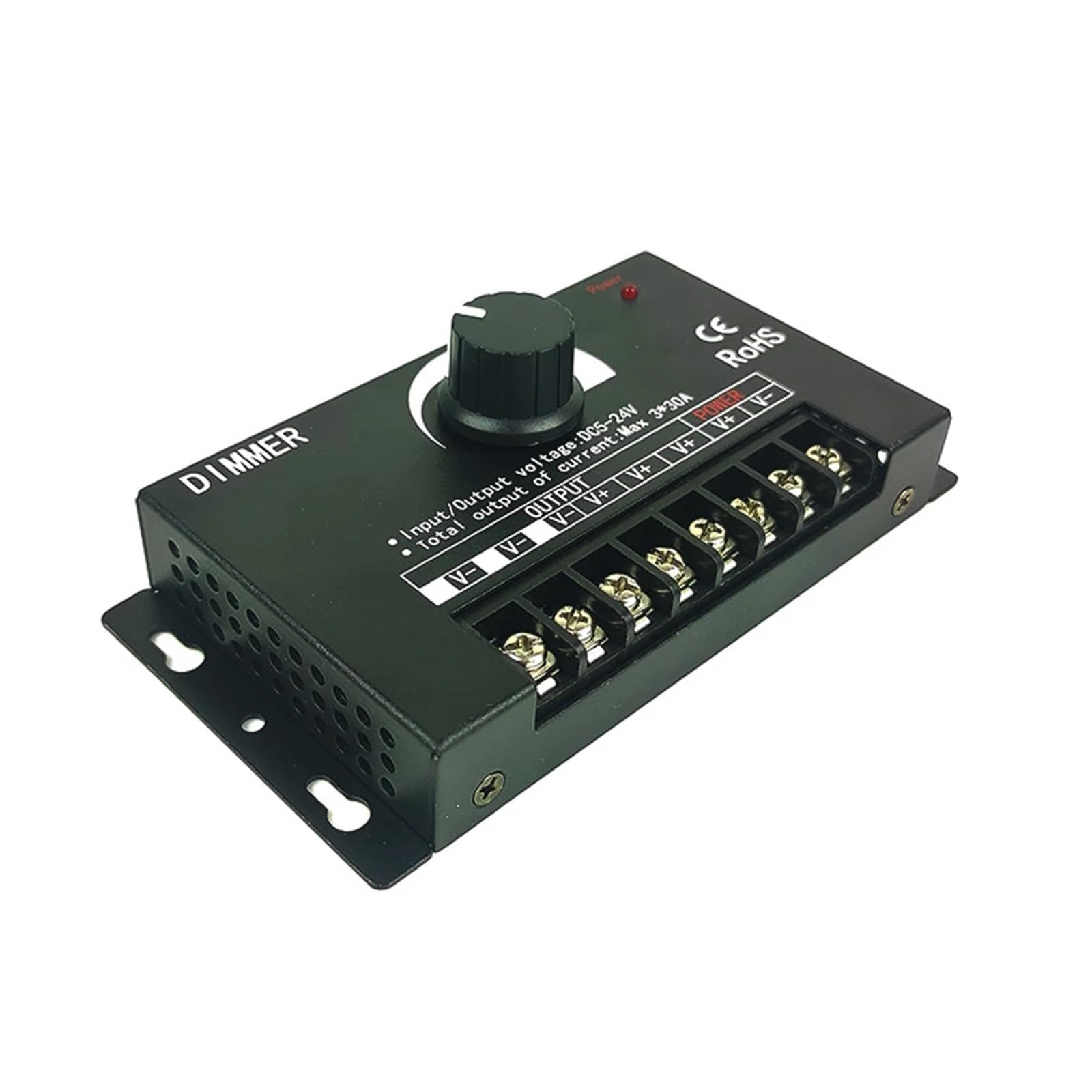 1 szt. Ściemniacz LED Regulowana Jasność Sterownik Taśmy świetlne Monochromatyczny Regulator Mocy Światła 30A 90A DC 5V 12V 24V 1000W (Kolor: 12-24V 30A)