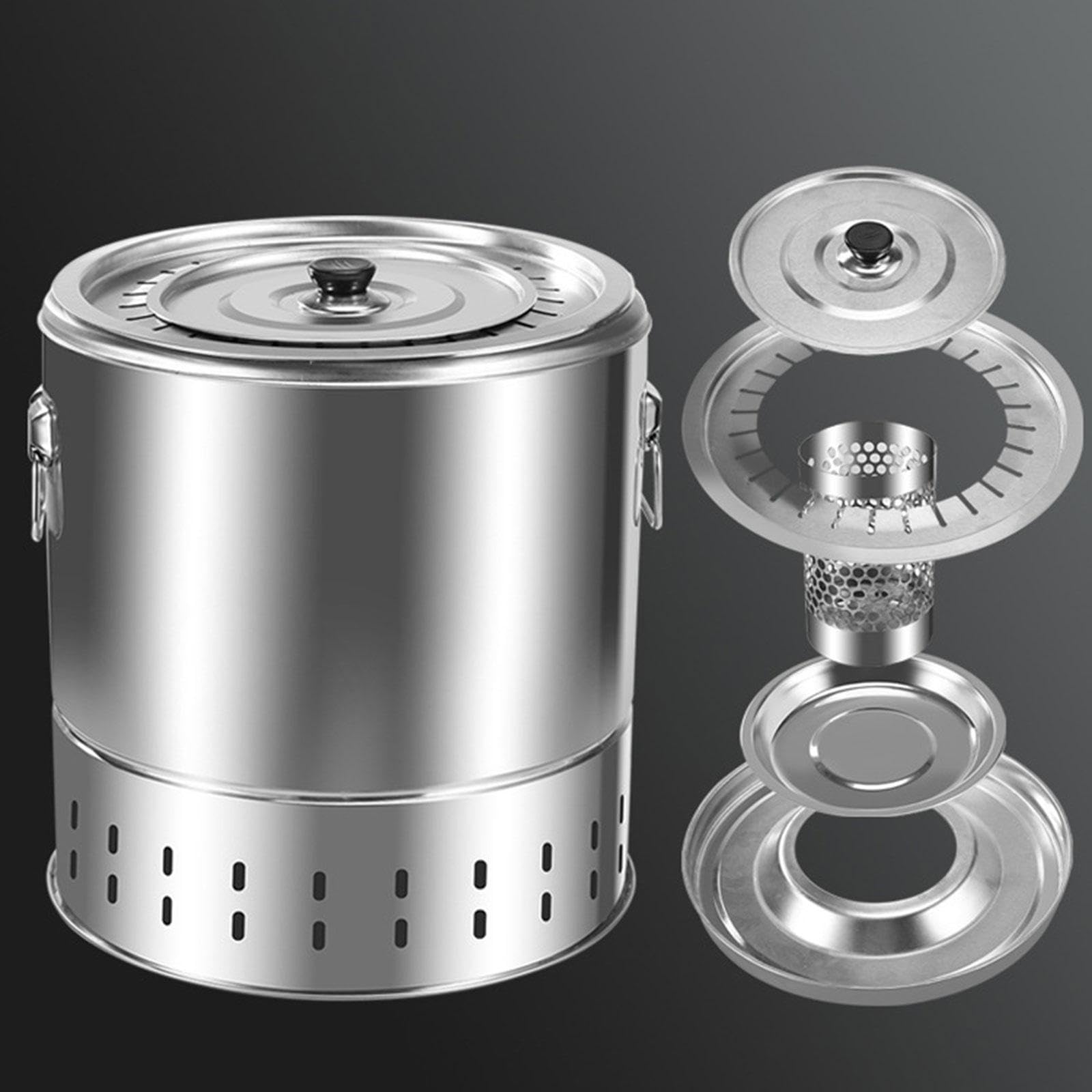 【末使用】【美品】バーベキューグリルバレルスチール均一熱分布耐久性 Amazon | GUOOL バーベキュー グリル バケット スチール製 均一に加熱