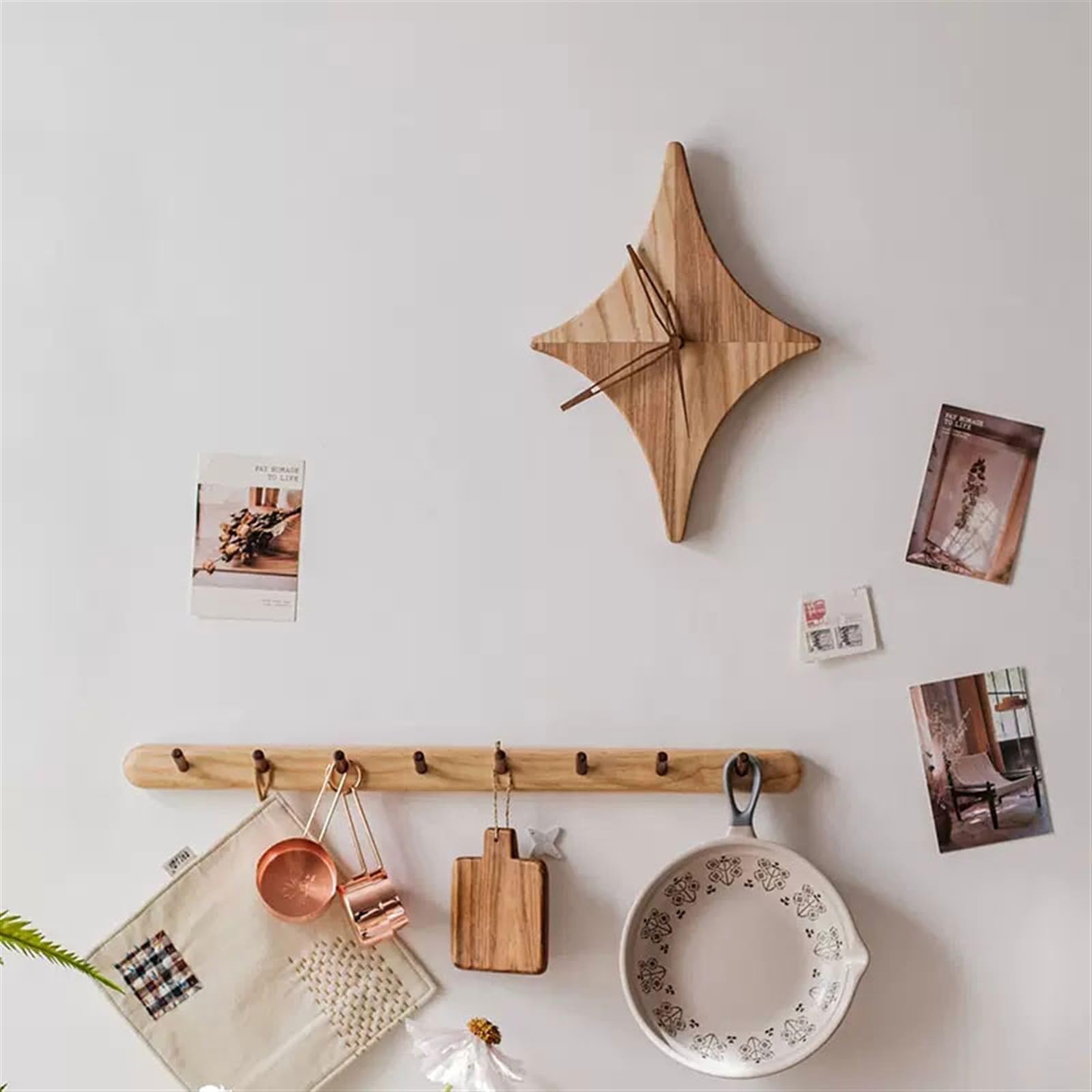 Cucina Orologio da parete in legno Moda Soggiorno Camera letto Studio semplice Decorazione creativa Decorazioni per interni