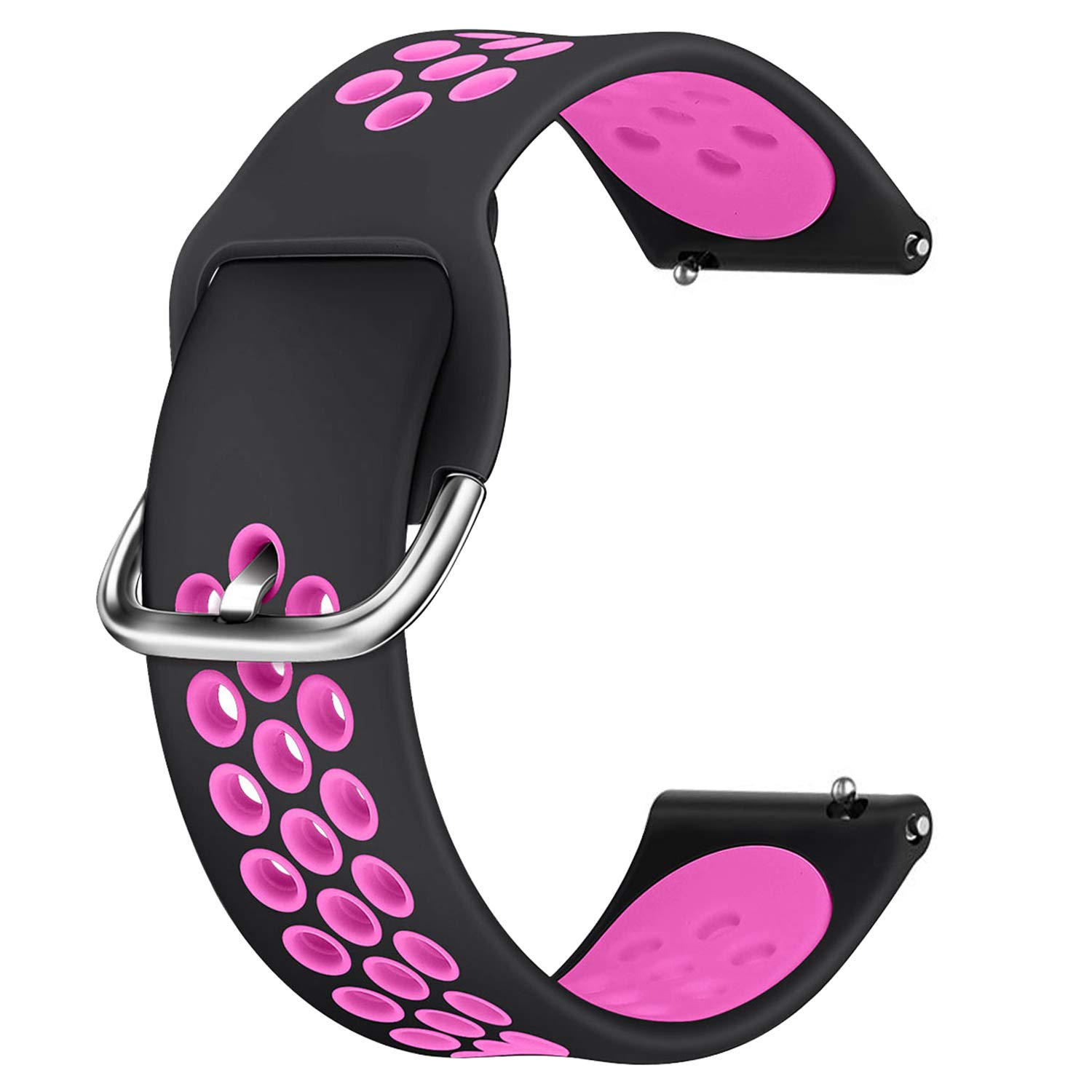CaseUp Xiaomi Amazfit Pace, CaseUp Silicone Sport Band Siyah Koyu Pembe