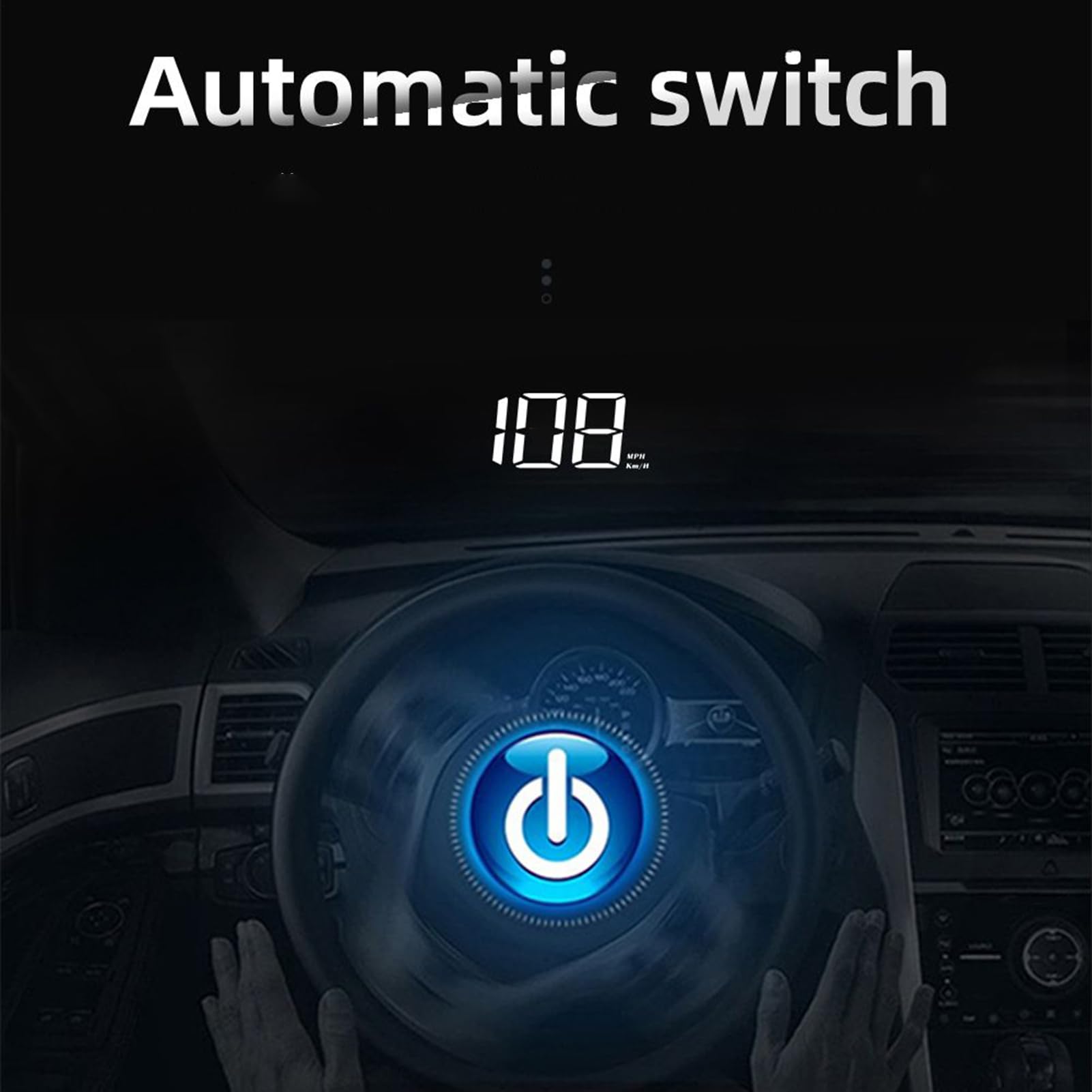 Affichage tête de voiture : compteur de vitesse réglable en angle, écran de navigation HUD, affichage de voiture | pour tableau de bord du véhicule Guide automatique Voyage Route Nuit Trajet