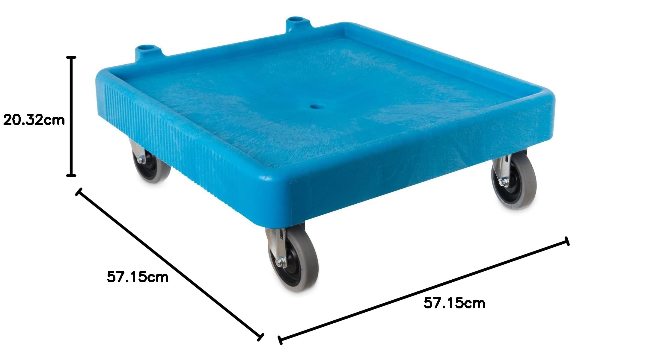 Carlisle FoodService Products Carro E-Z Glide para Rejillas de Lavado con Drenaje para Cocinas y Restaurantes, Plástico, 57cm x 57cm x 20 cm, Azul