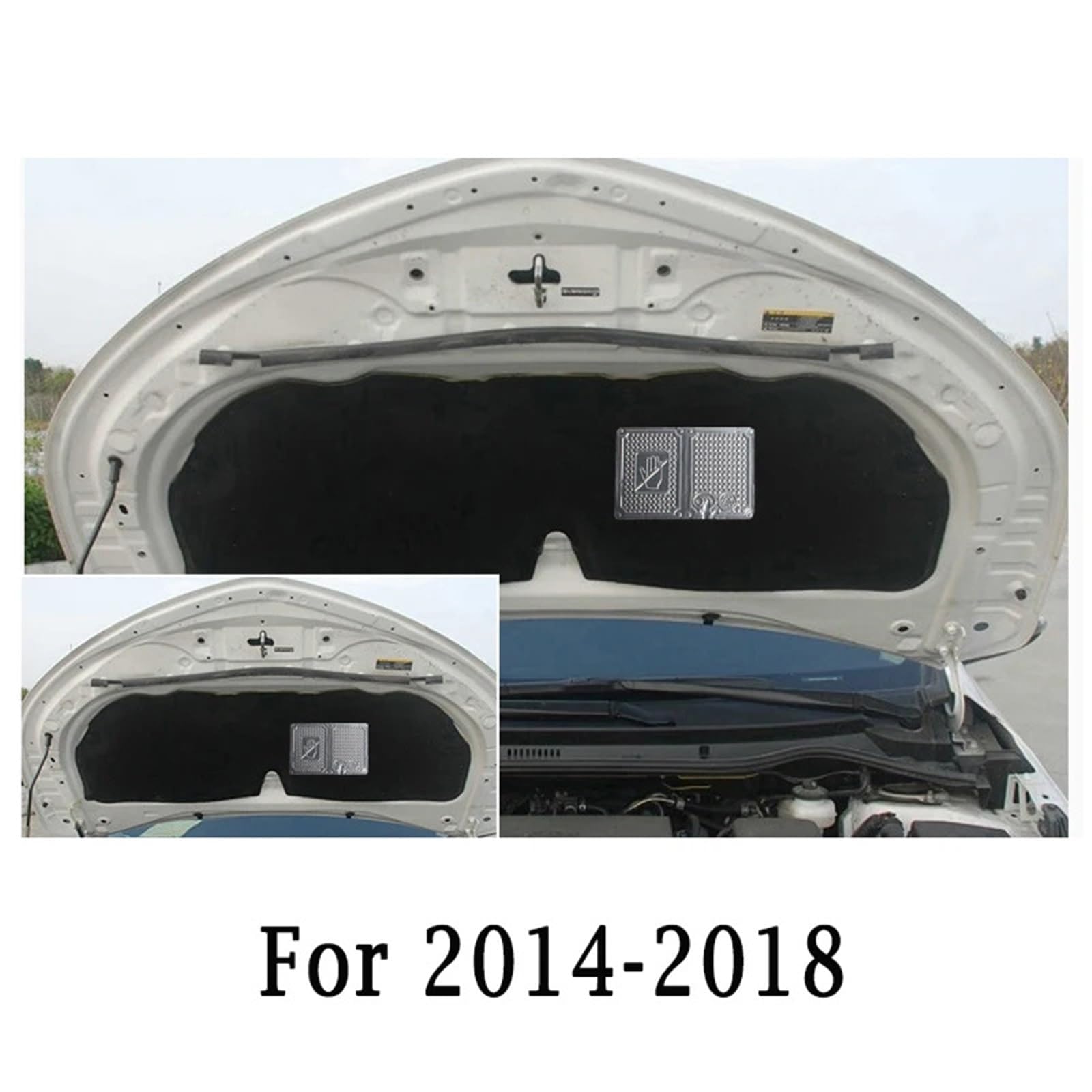Cotone Isolante Acustico per Cofano Anteriore Auto,per Toyota Corolla 2007-2013 2014-2018 2019-2021,Isolamento del Cofano del Cofano, Isolamento Acustico del vano Motore,2014-2018
