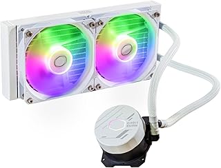 Water Cooler Cooler Master MasterLiquid 240L Core, ARGB, Intel LGA 1700, 1200 e AMD AM5, AM4, Branco - MLW-D24M-A18PZ-RW