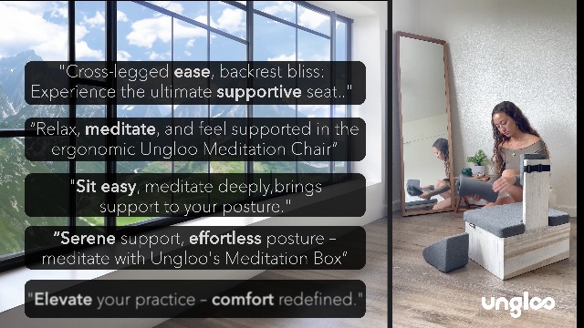 y.yu Ungloo Meditation Box Chair with Back Support | Posture Seat