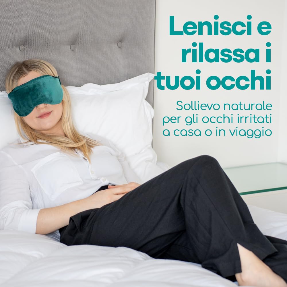 Medi Grade Maschera Contorno Riscaldante Per Occhi Secchi – Maschera Gel Occhi 2-in-1 Adatta al Microonde e Maschera Refrigerante Occhi per Emicrania - Blefarite Gonfiore Oculare Orzaiolo