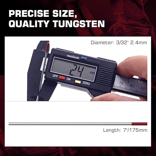 Miniatura 63 de ARCCAPTAIN TIG Welding Tungsten Electrode 10-Pack 3/32"x 7"(Purple - Non-Radioactive, EWG)