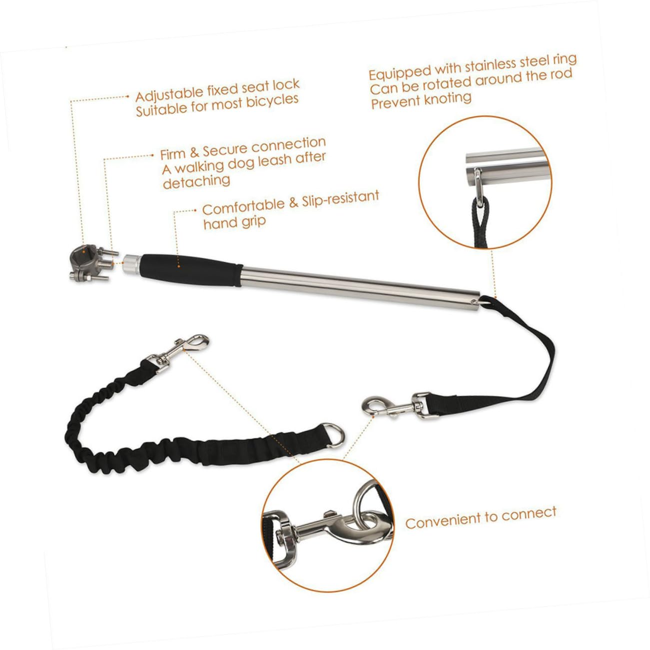SUPVOX Laisse pour Chiens Longue Accessoire pour Vélo Promenade ou Course à Pied