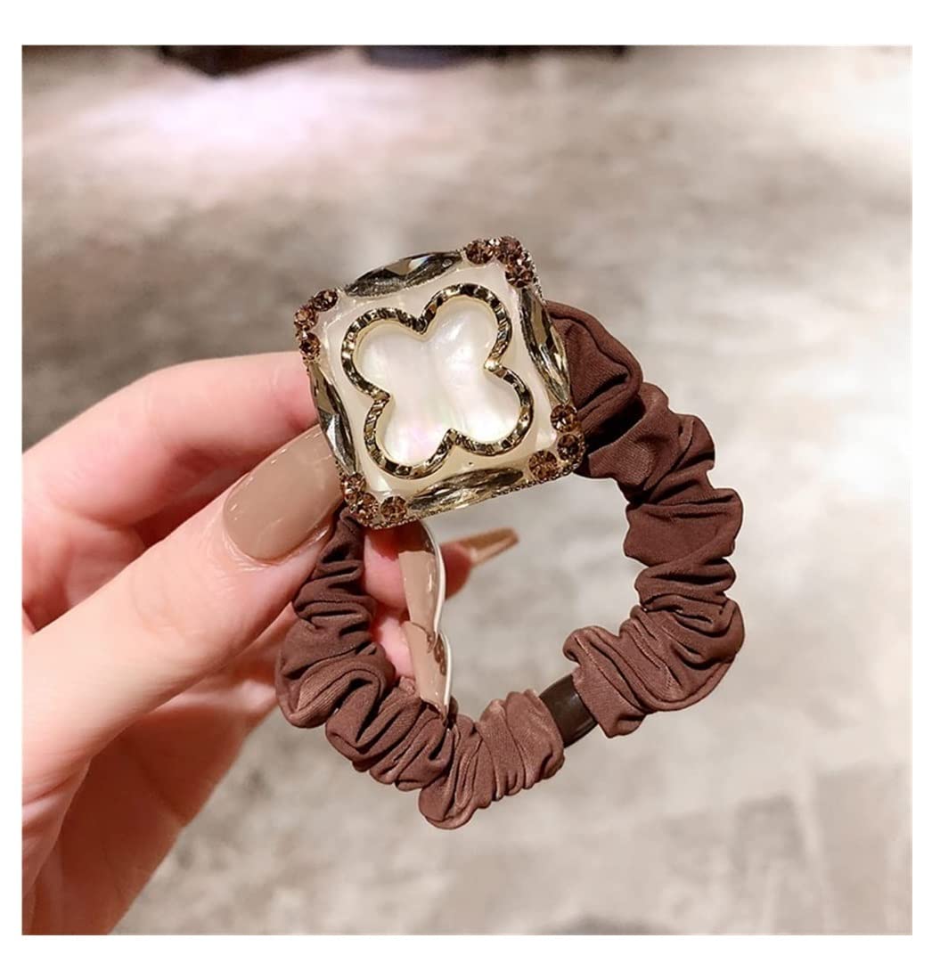 Miękkie Gumki Włosów 2 Szt. Rhinestone Glitter Świecące Kokardy Do Włosów Gumki Opaski Grube Hairbands Akcesoria
