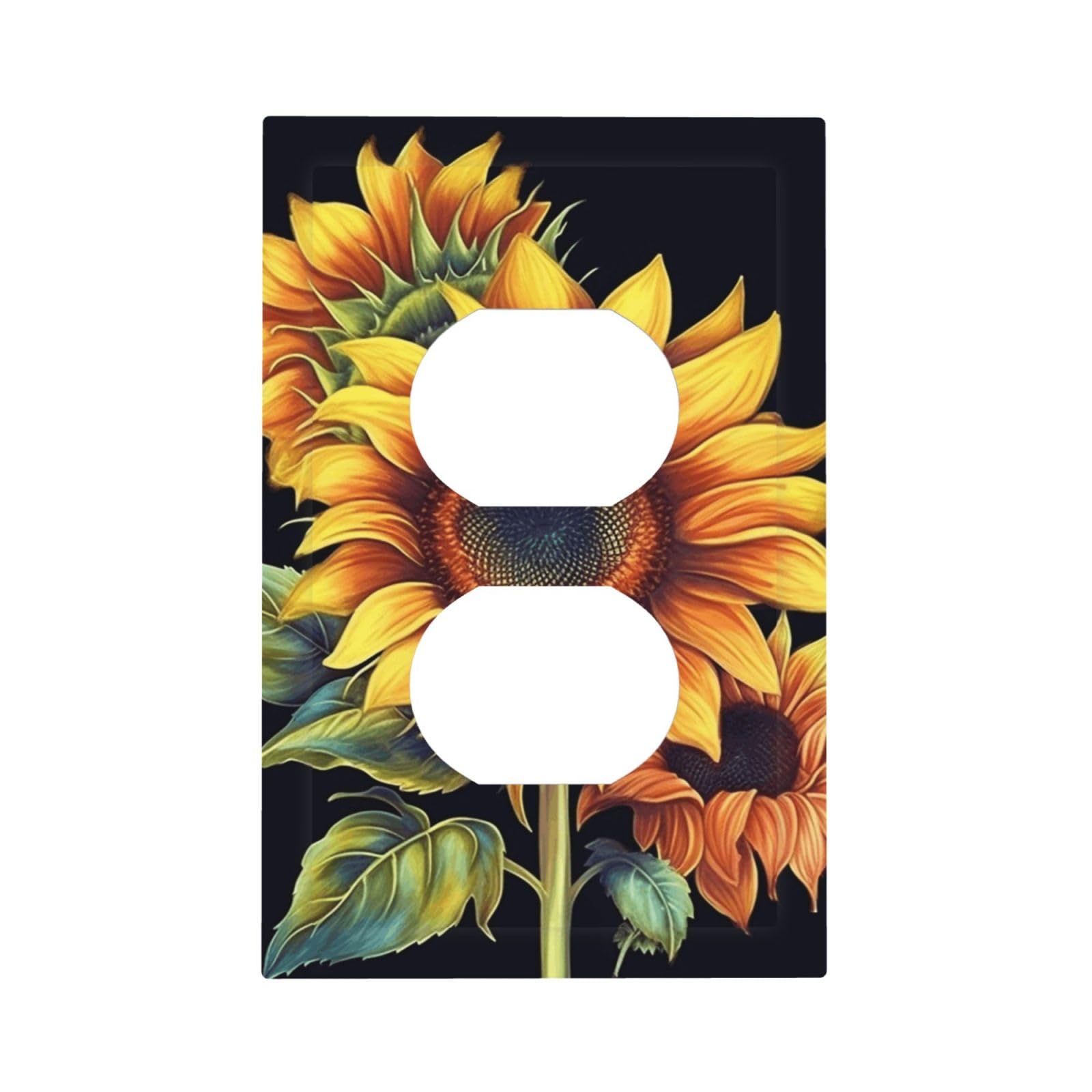 Decorator Wall Plate 1 Gang Light Switch Covers Summer Sunflower Wallplate Single Toggle Switch Plate Mid Size 5" x 3" Electrical Outlet Covers Decorative Wall Switch Plate Cover Decor