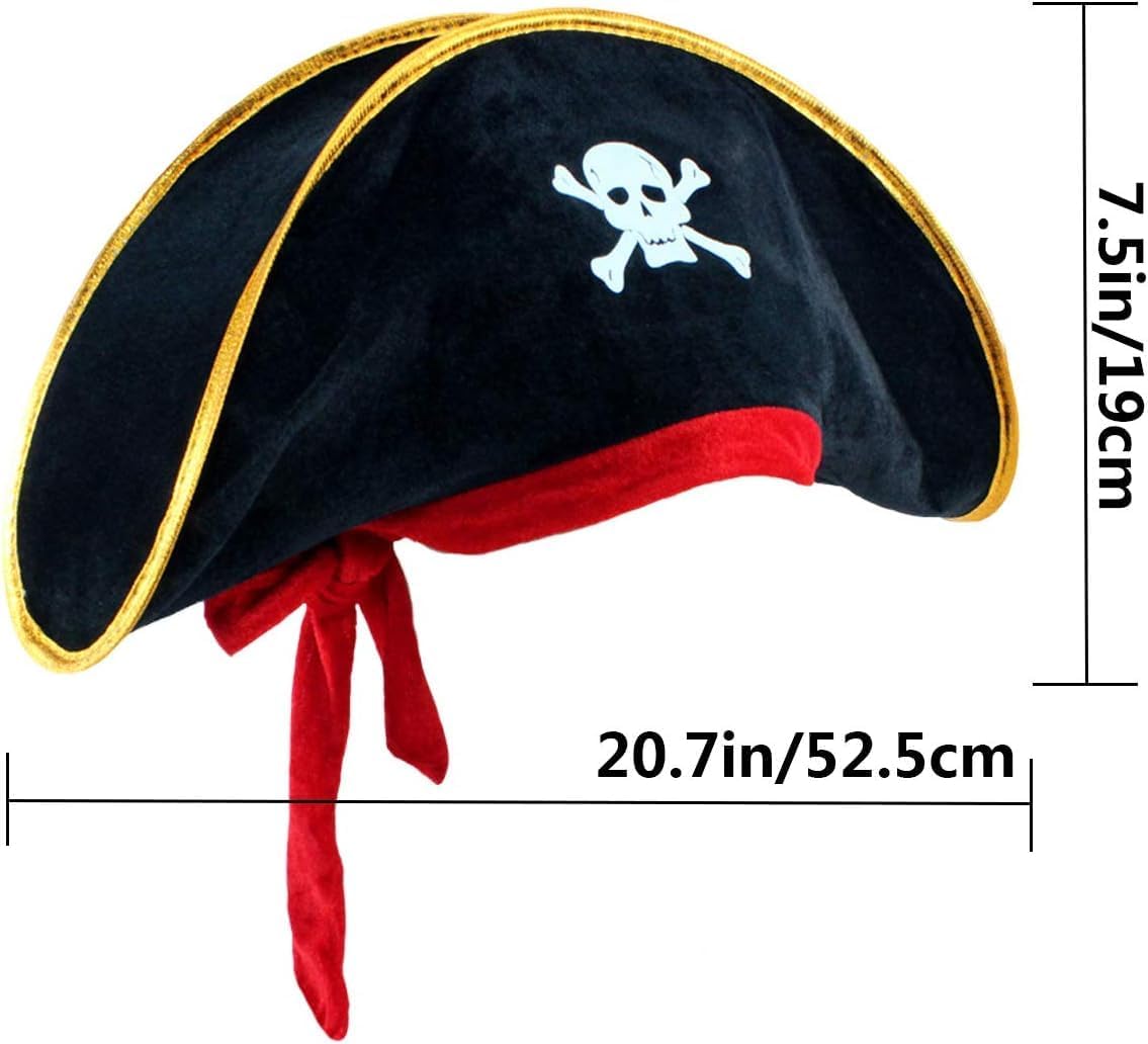 Halloween Hat Adult Party Pirate Hats Caribbean Pirate Cap - Image 2