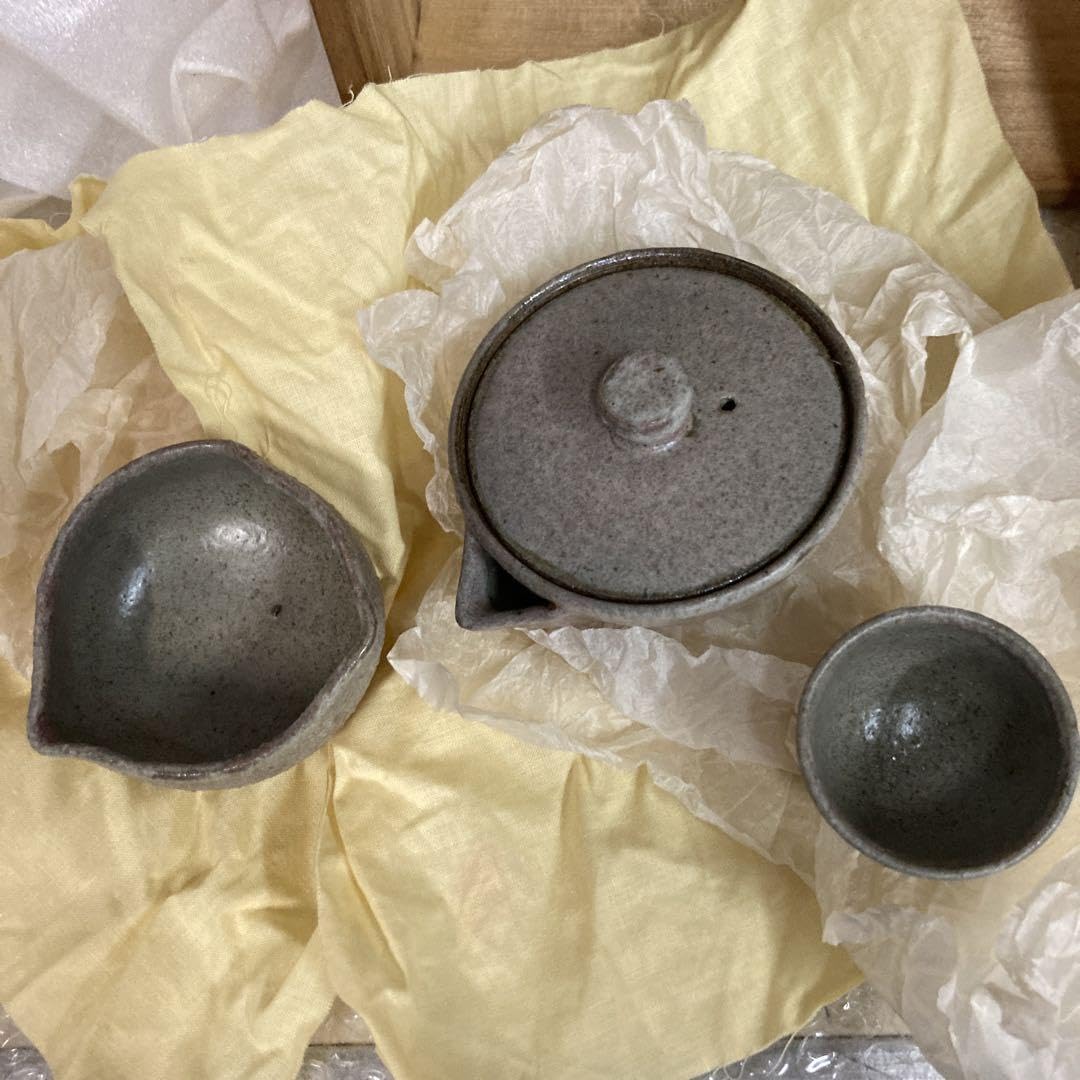 Amazon.co.jp: 上野焼 庚申窯 薪窯 高鶴智山 茶器セット☆茶道具 湯冷 