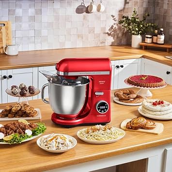 Karaca Mastermaid Chef Ultra D2000W Digital Display Dough Kneader Imperial Red 7L