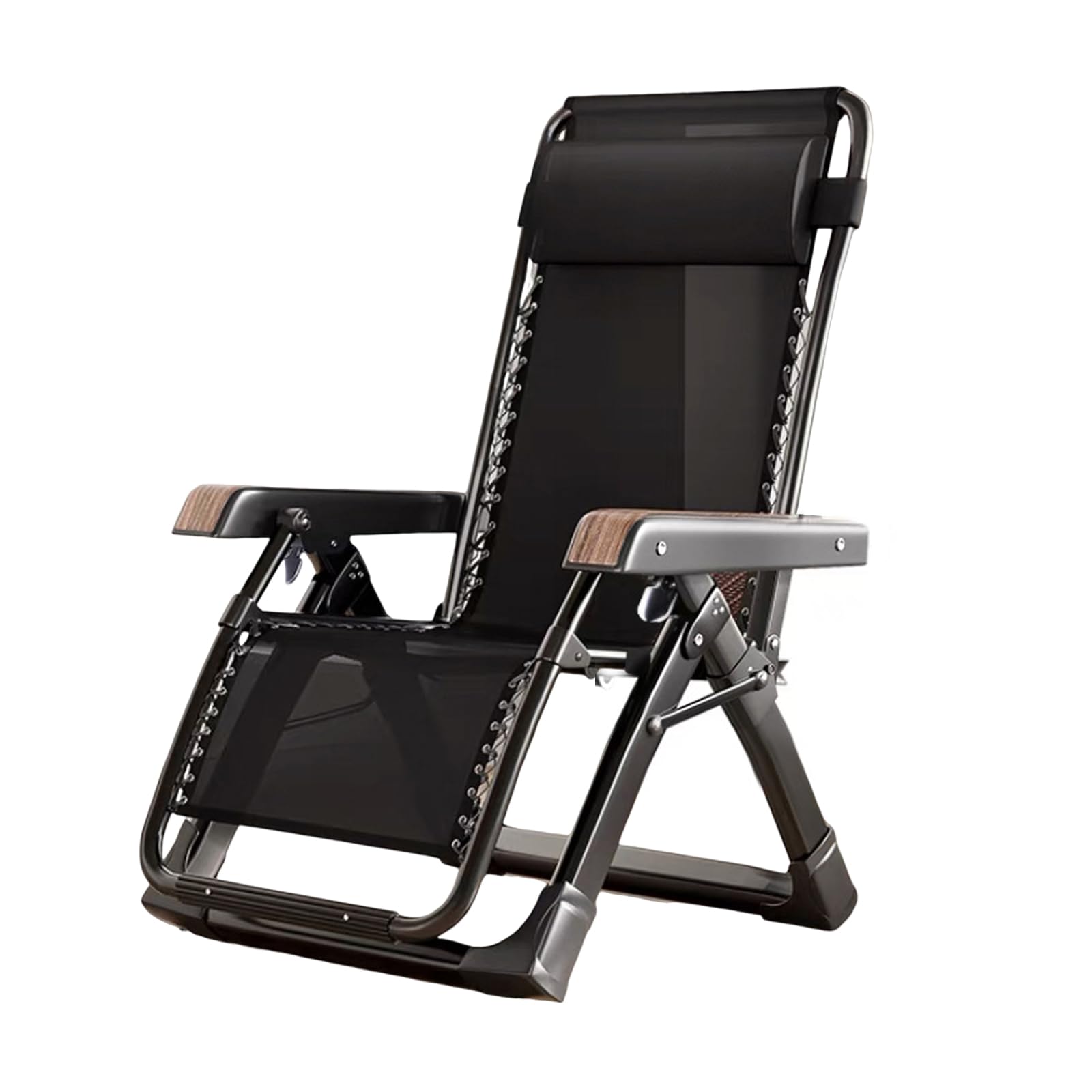 CEIEVER Zero Gravity Chair, Garden Chair 0°-170°Folding Sun Lounger with Adjustable Headrest Folding Recliner Deck Chairs Max load Capacity 300Kg Outdoor & Garden Sunloungers for Pool Patio Terrace