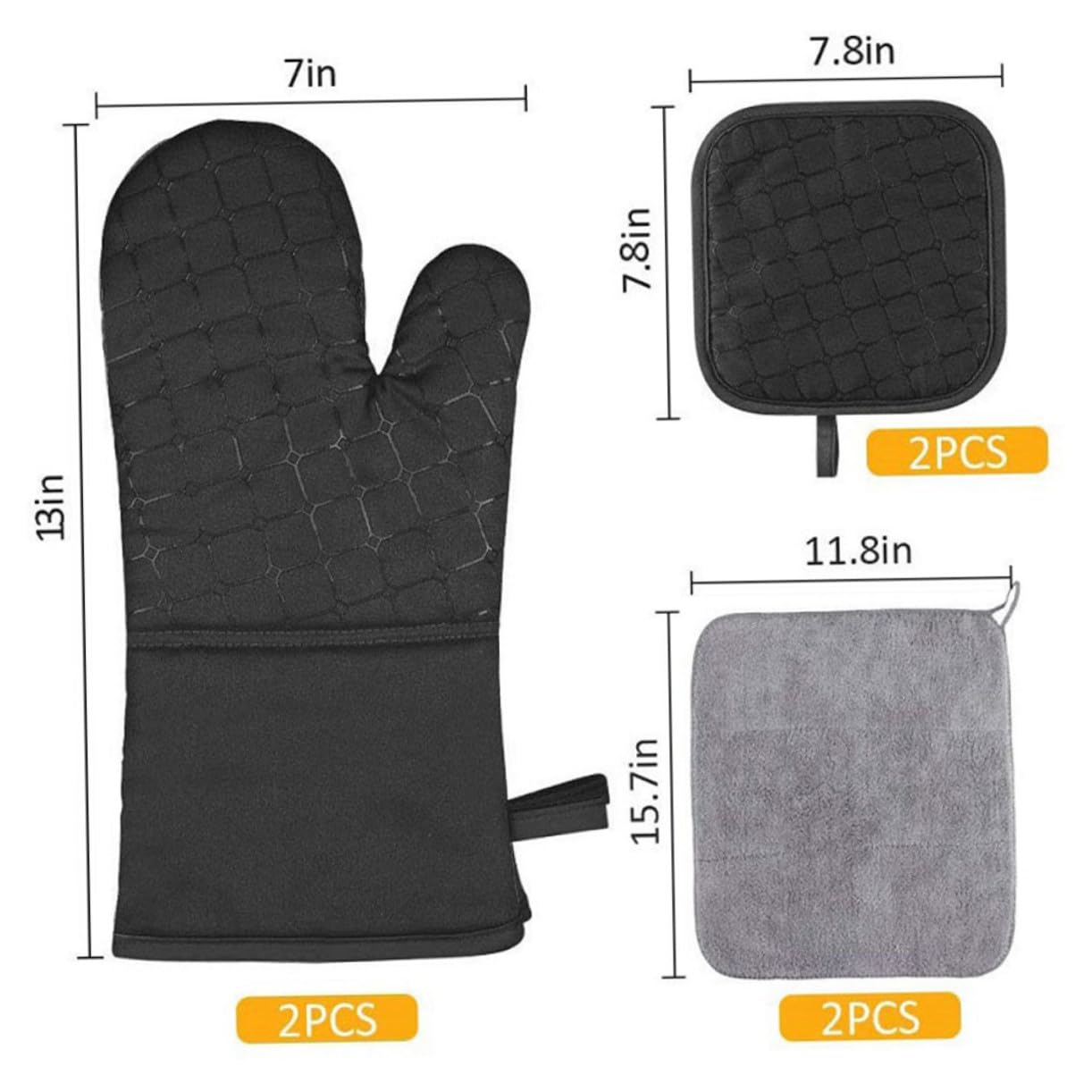 Hitzeschutzhandschuh Hitzebeständig Ofenhandschuhe Küchenbedarf Mikrowellenhandschuh Hitzebeständiger Handschuh Praktische Aufhängeöse Kochen Grillen