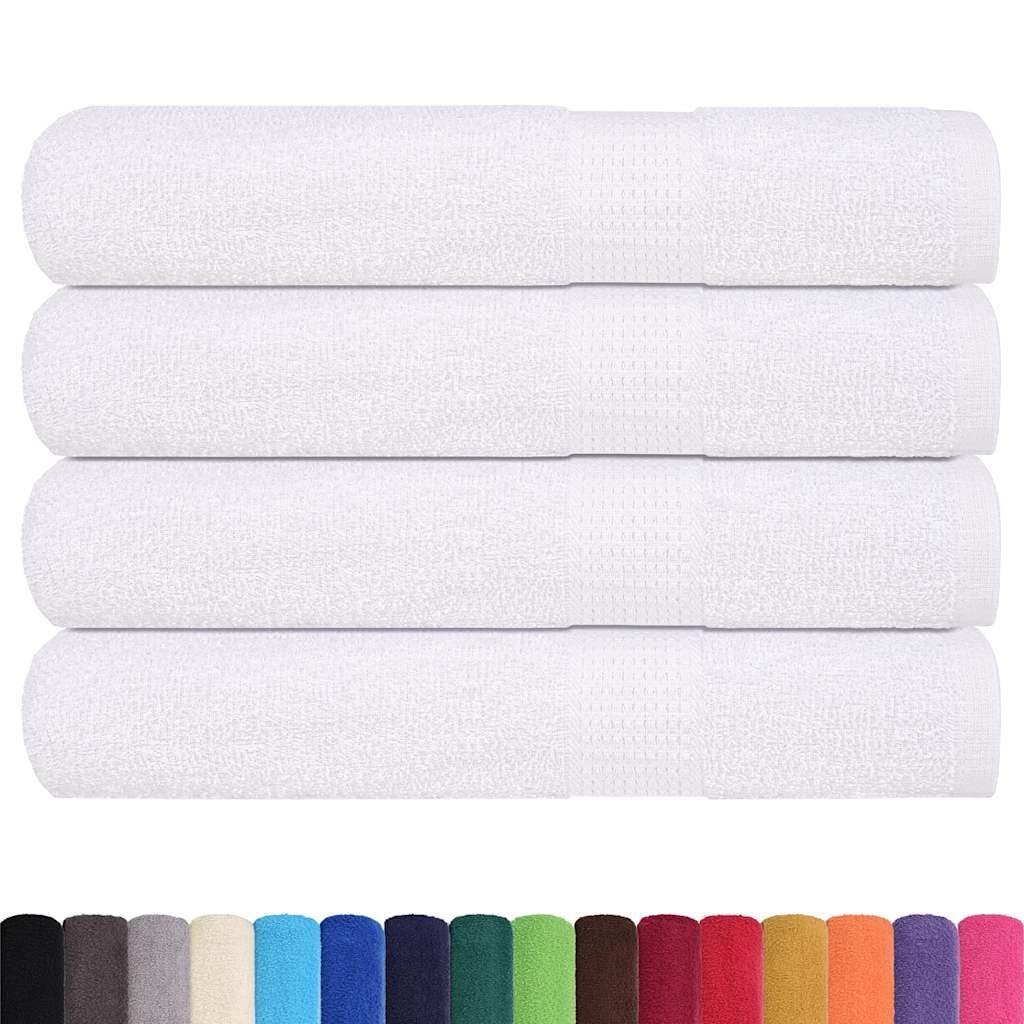 vidaXL Ręczniki do sauny, FROGN, 4 szt., białe, 80x200 cm, 360 g/m²