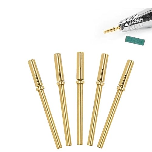 Miniatura 4 de Generic Mandril de bandas de lijado de uñas de 0.122 in, mandril de taladro de uñaseje de banda de lijado para lijadoras de uñas, dorado