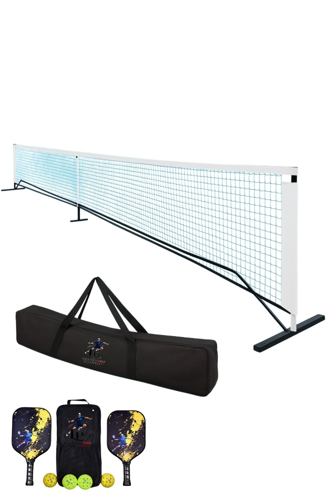 Portable Pickleball Net with 2 Paddles & 4 Balls | 22 Feet Regulation Size | Heavy Duty Powder Coated Steel Frame | All Weather PE Net | Indoor and Outdoor Use, Quick Assembly-image-21
