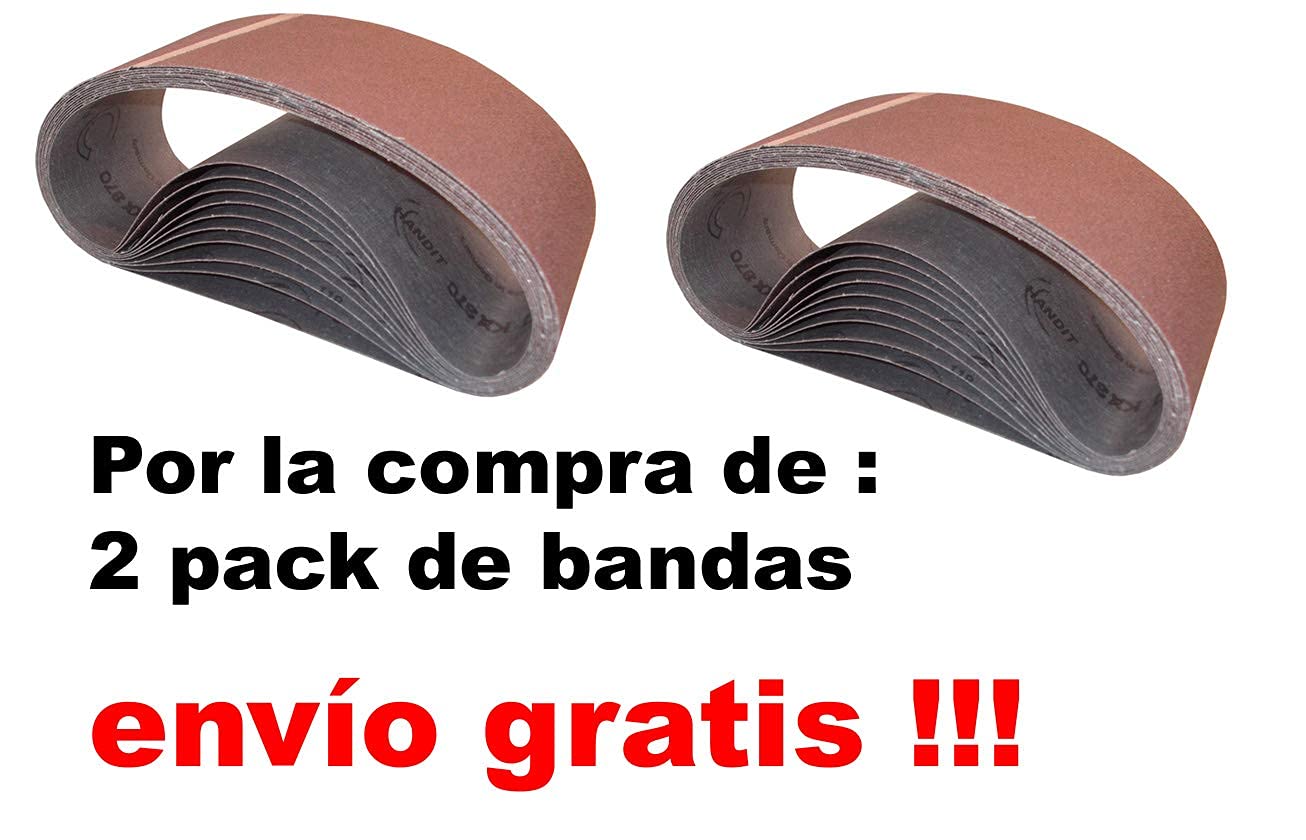 Bandas de lija HANDIT 100X690 mm. (GRANO 80, 10 UNIDADES)