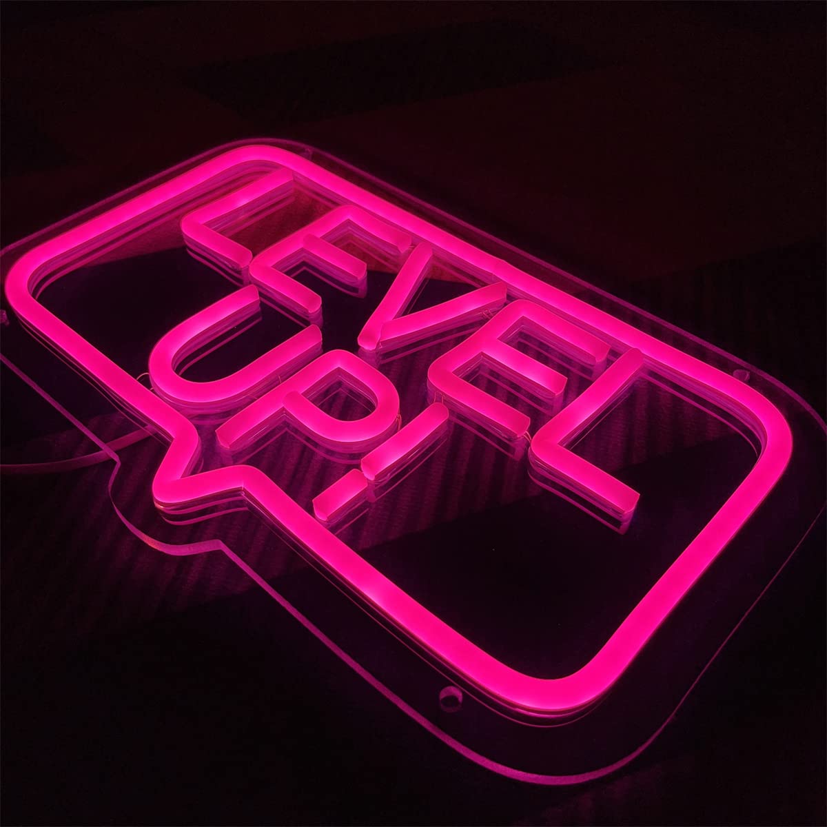 Game Neon Sign Game Room Decor Mann Schlafzimmer Wanddekoration Neonlicht Schilder Gamer Geschenk für Teen Mädchen Jungen Schlafzimmer Spielzimmer Dekor Wanddekoration Playstation USB Powered Lightup