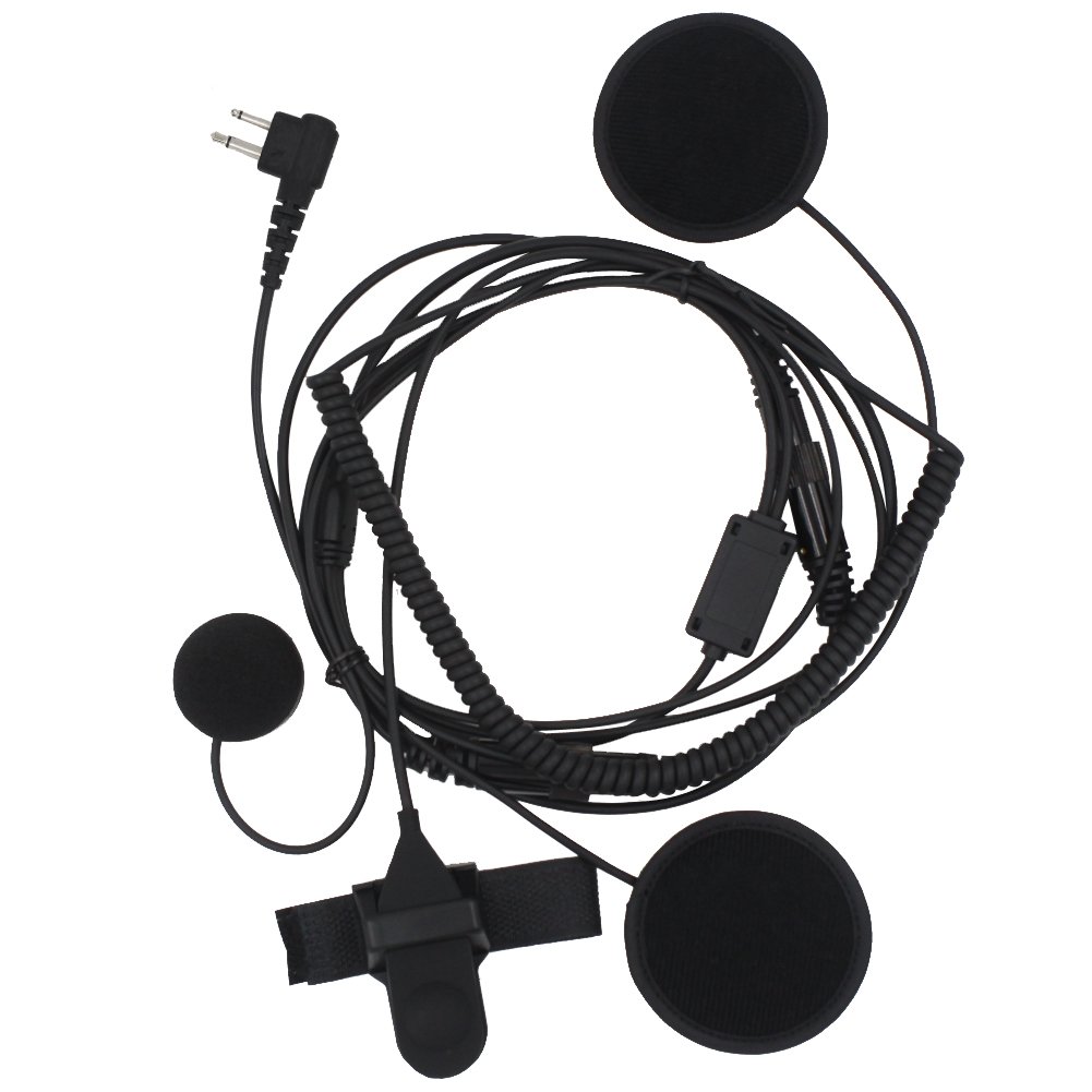 AOER2 Pin Full Face Earpiece Headset Mic Microphone for Motorola GP2000 GP2100 GP300 CLS1450C CLS1450CB VL50 MU11CV MU12 MU12C