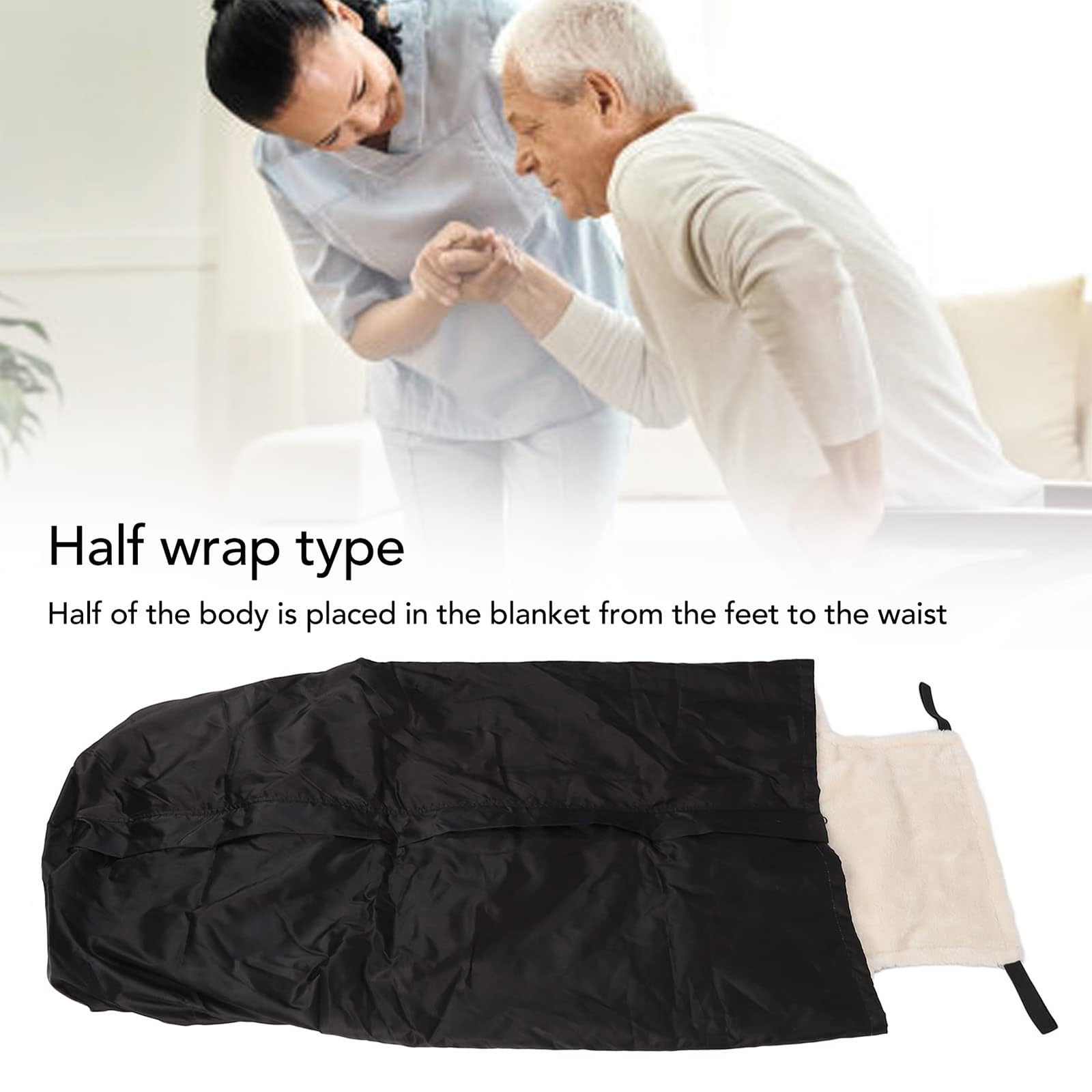 Manta para silla de ruedas, impermeable, forro polar, funda cálida para invierno, universal, protección para la parte inferior del cuerpo