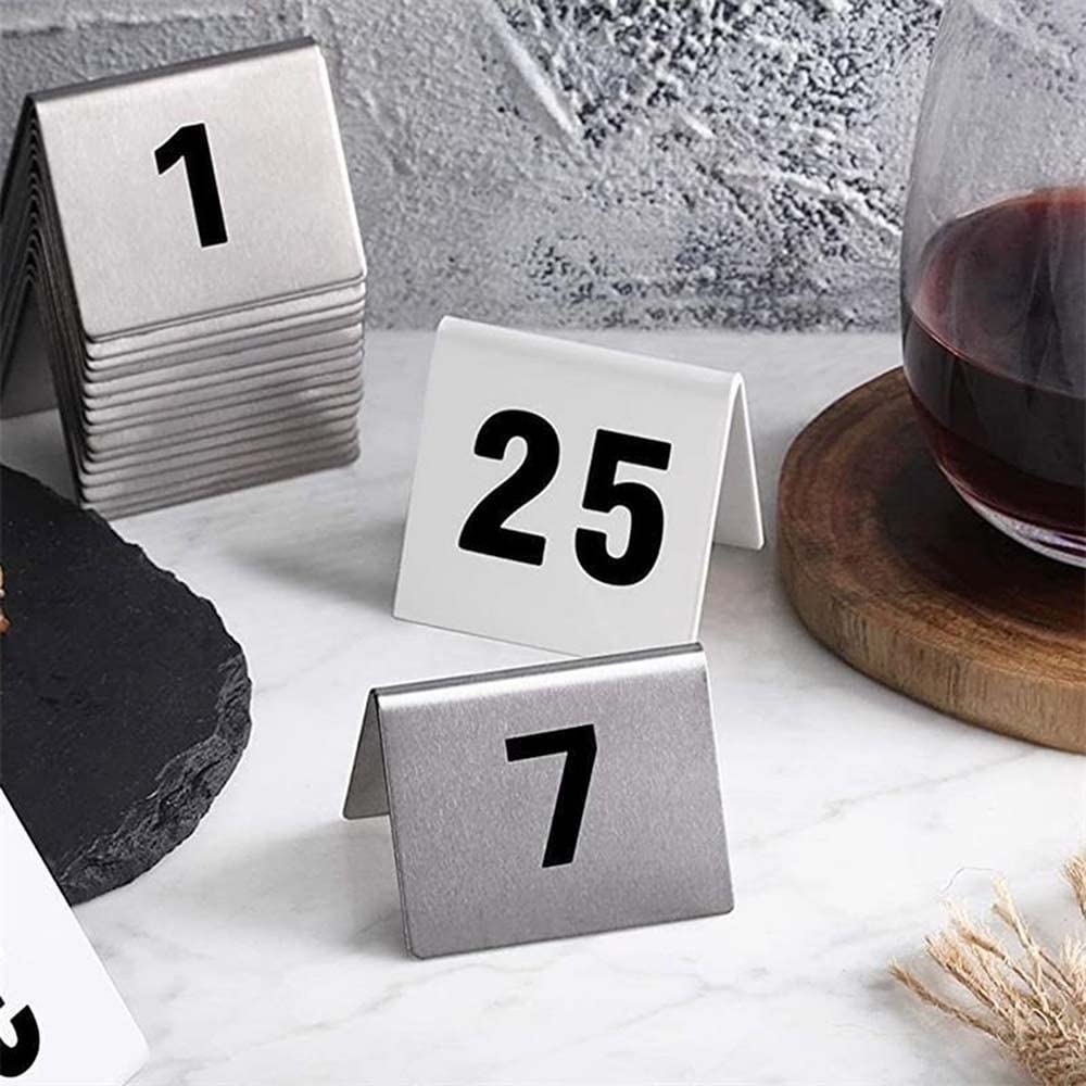 Numeri Da Tavolo, 1-50/100 Numeri Da Tavolo Da Tenda In Acciaio Inossidabile 1,9 × 1,6 Pollici, Numeri Da Tavolo Da Ristorante Cafe Bar Forniture Per Feste Di Compleanno Di Nozze ( Color : 1 to 50 )
