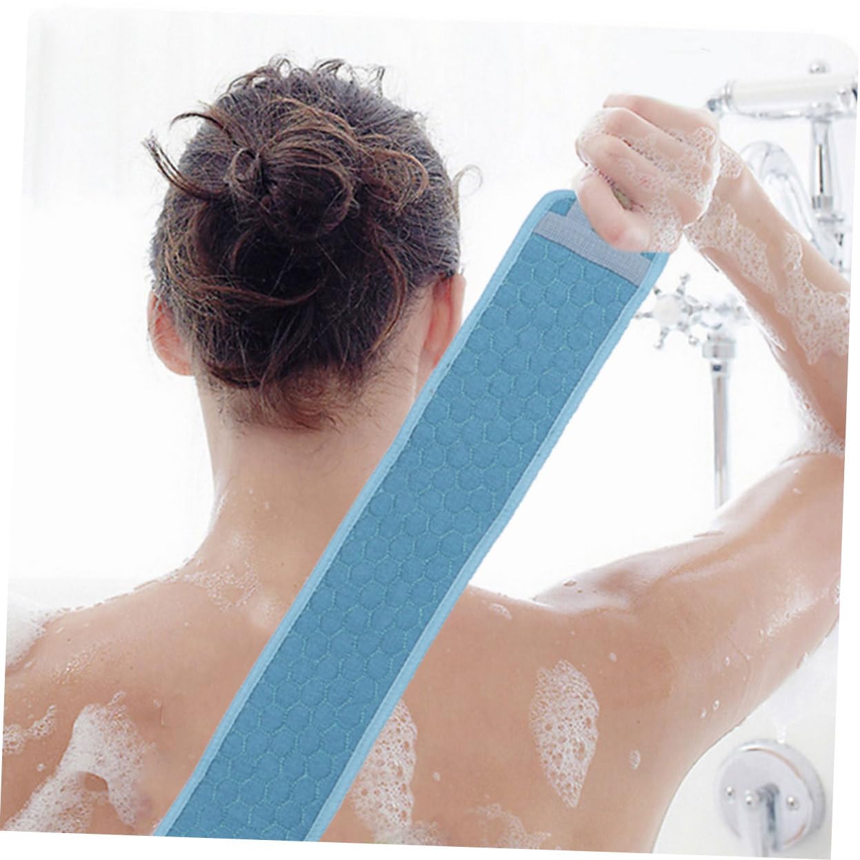 6piezas Guantes y Toalla Exfoliante De Espalda Para Ducha Toalla Azul Guantes y Exfoliantes y Cuidado