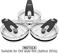 Vista 2 de Paquete de 3 tapas para vasos de 20 onzas, a prueba de derrames, resistente a salpicaduras, cubierta con popote para Old Style Rtic, Ozark Trail